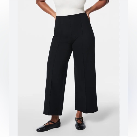 SPANX Pants - Spanx Wide-legged cropped cotton blend pants size M